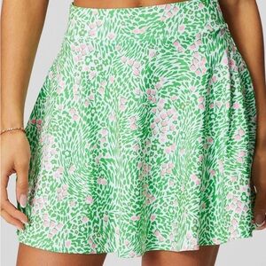 Fabletics Flounce Skirt Size Small Green and Pink Floral Activewear Pickleball